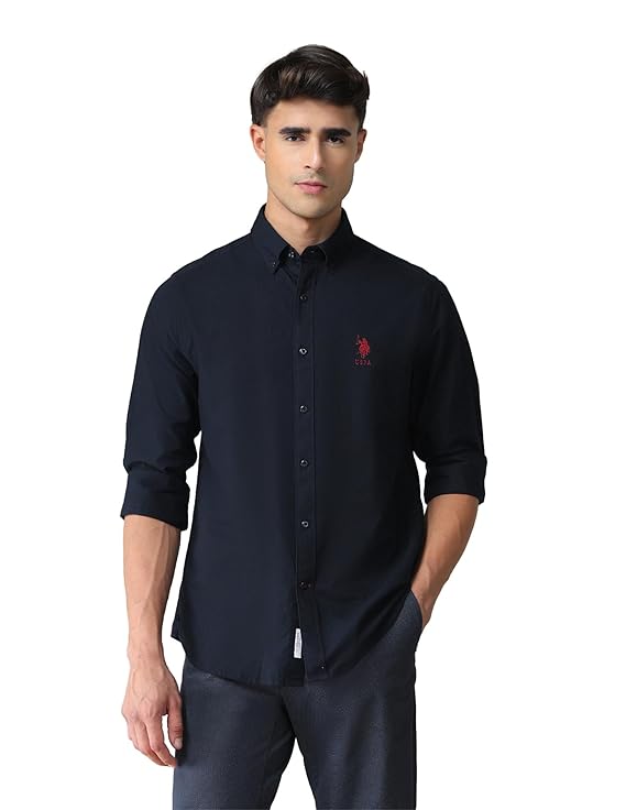 US. POLO ASSN. Solid Cotton Shirt for Men