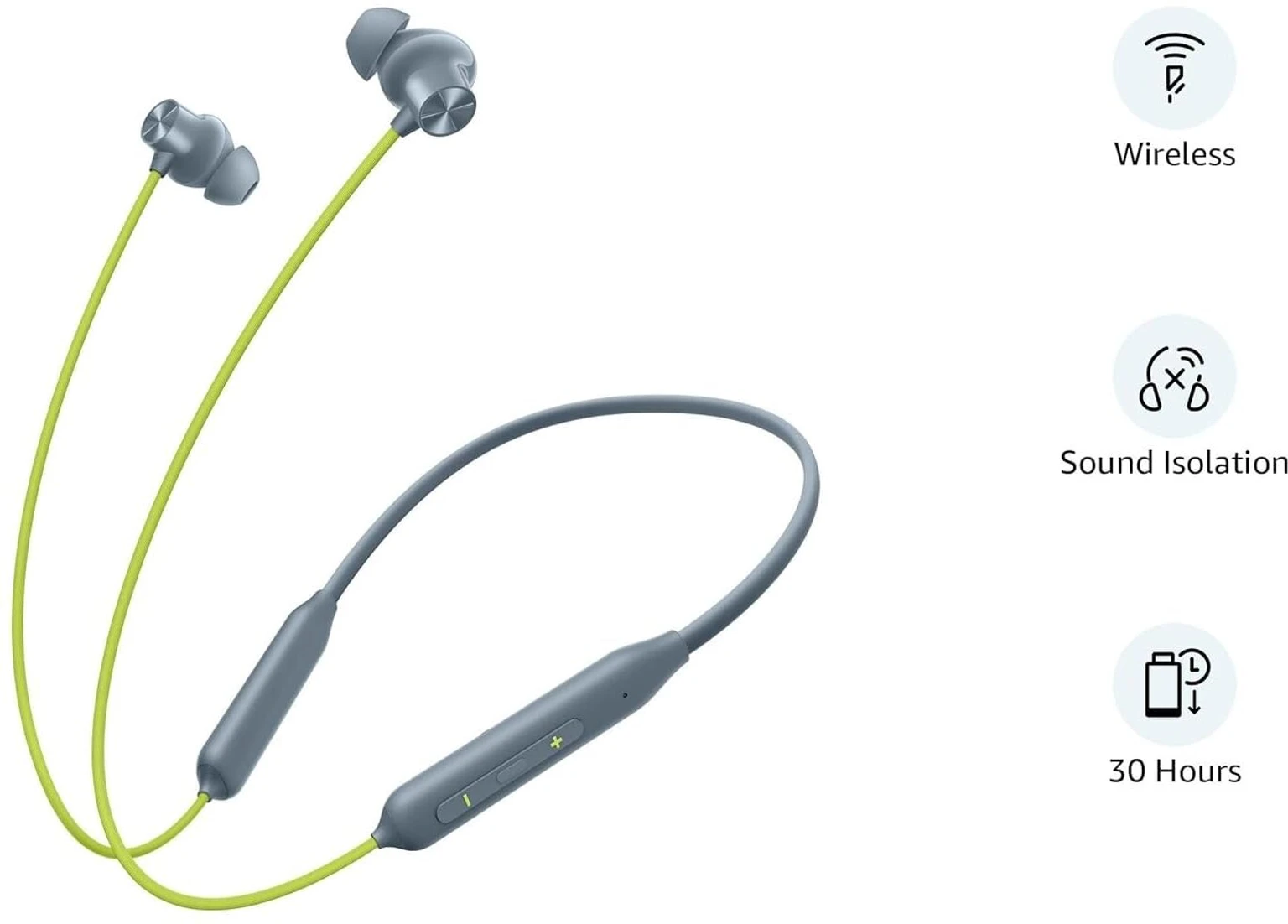 TECHFIRE T60 Bullets Wireless Z Bass Edition Neckband headphone with 40 hr playtime Bluetooth Headset (Jazz Green, In the Ear)