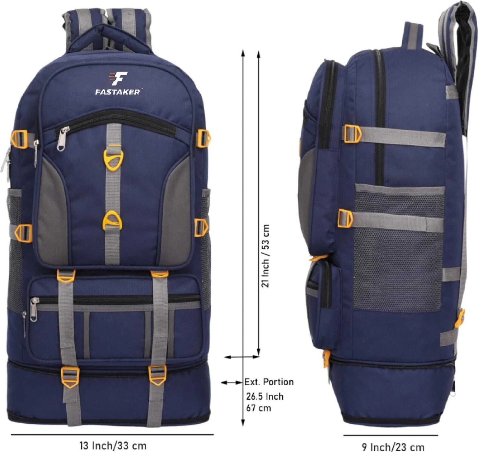 Fastaker Large 85 L Laptop Backpack Large Travel Backpack (Blue)