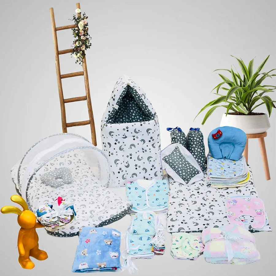 Infant 61-Pcs Baby Apparel Gift Set