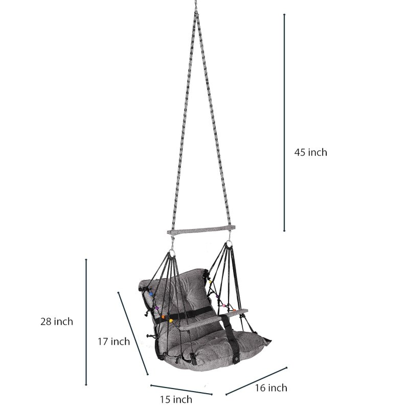 Premium Baby Swing Jhula for 0-3 Years | Cotton Hammock with Safety Belt