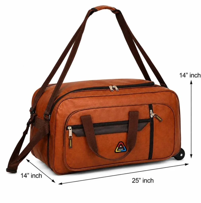 ZGRIPX 70 L Strolley Duffel Bag - B E S E T S E L L E R ZGX Brown Leatherette Travel Bag - Brown - Large Capacity